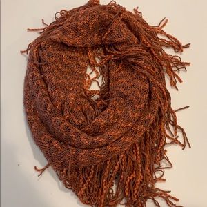 Woven Infinity Scarf with Fringe!